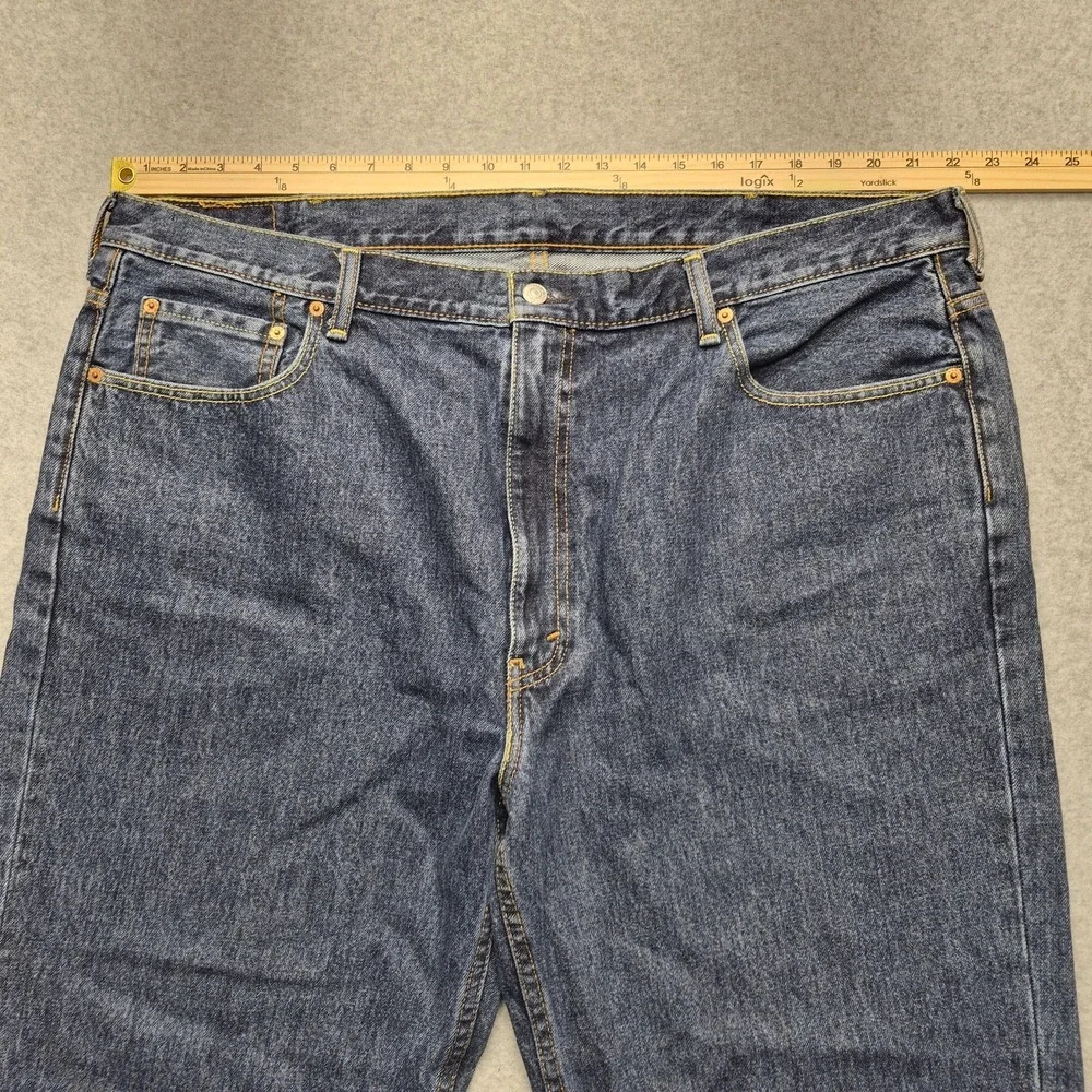 Levi's 505 Jeans Mens 44x29 Dark Wash Straight Leg Classic Denim Regular Fit